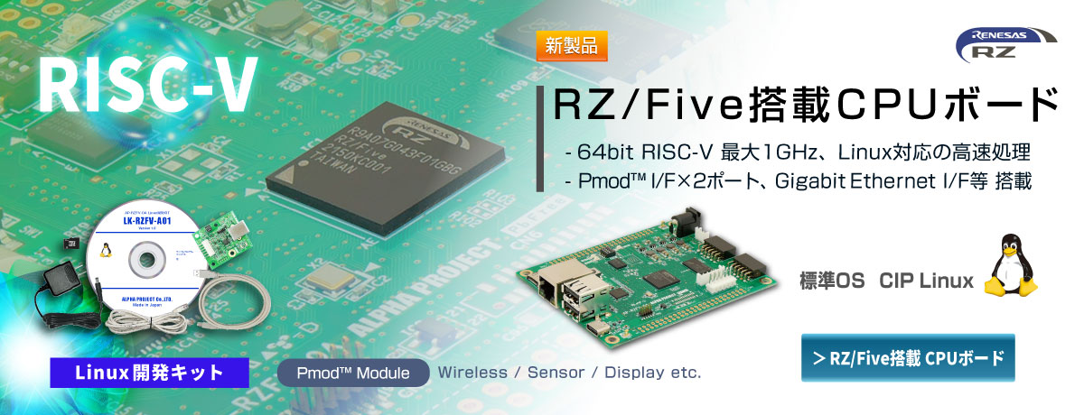 RZ/Five搭載CPUボード